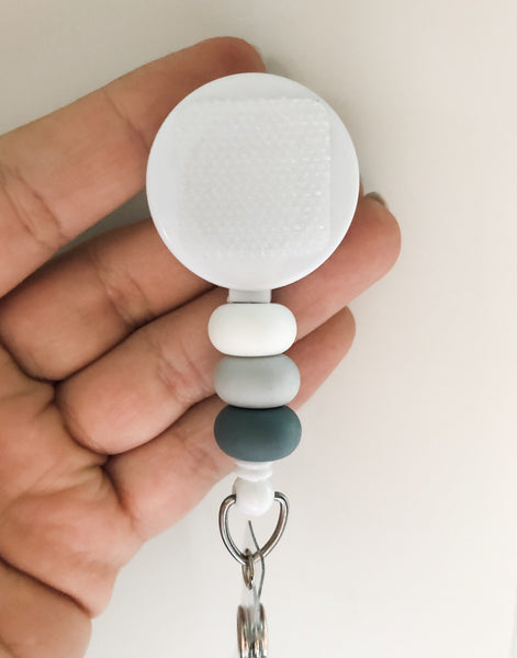 Decorative GREY Interchangeable Badge Reel - BadgeSmith