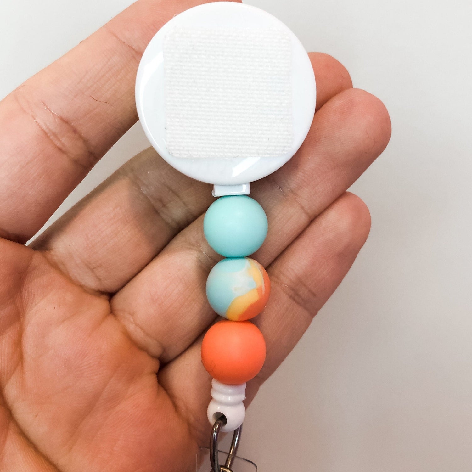 Decorative ORANGE SHERBET Interchangeable Badge Reel