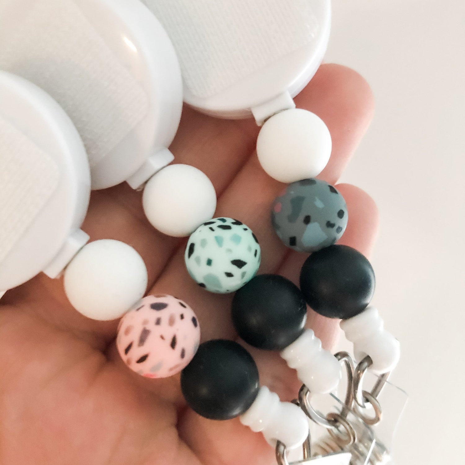 Terrazzo  Beaded Interchangeable Badge Reel