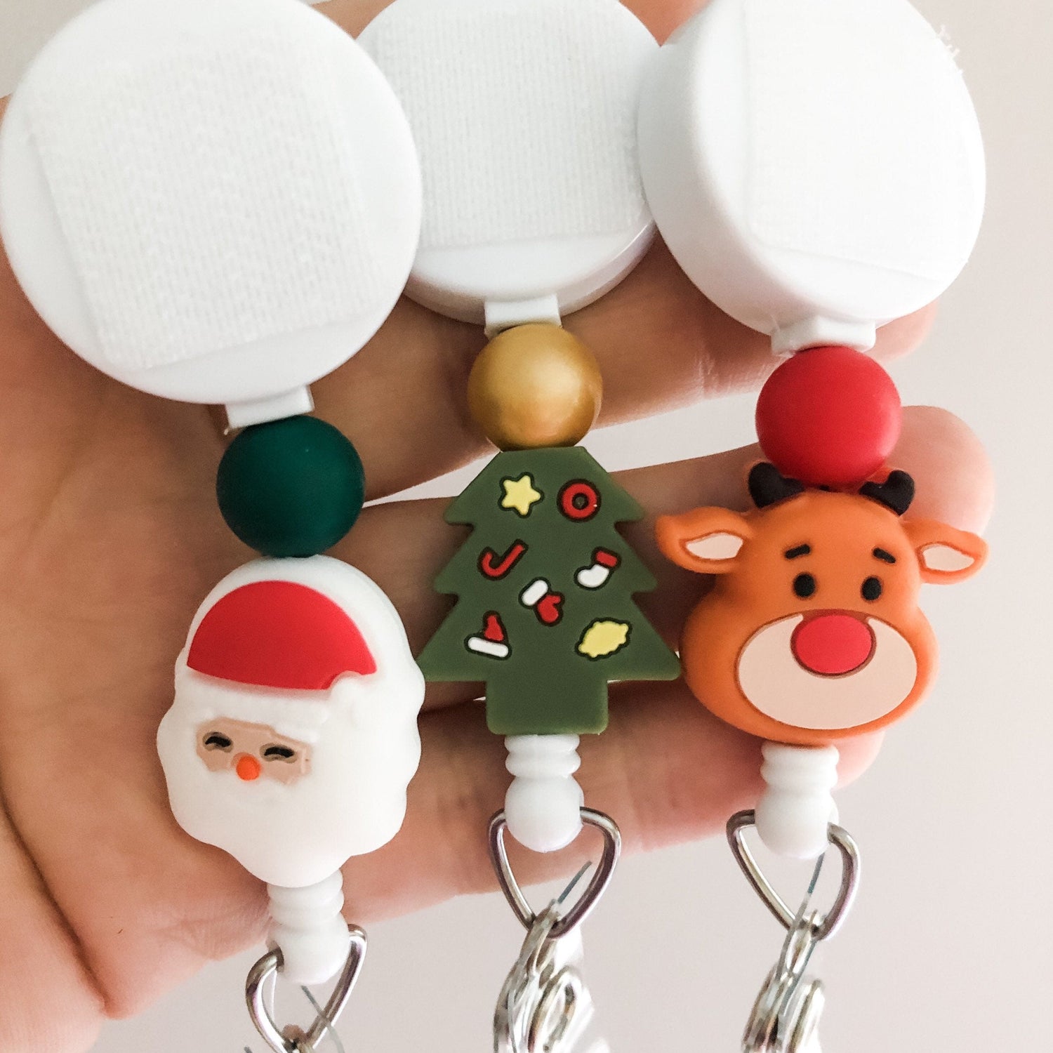 Decorative X M A S Interchangeable Badge Reel