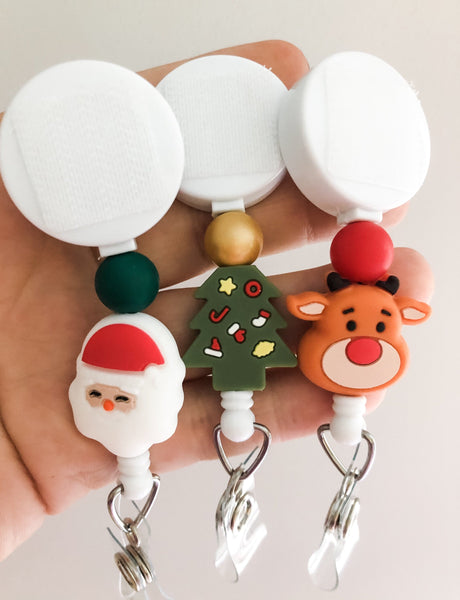 Decorative X M A S Interchangeable Badge Reel - BadgeSmith