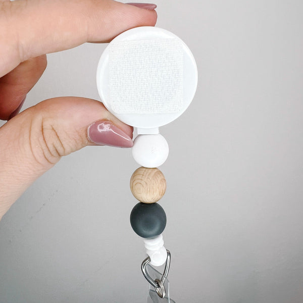Boho Beaded Interchangeable Badge Reel - BadgeSmith