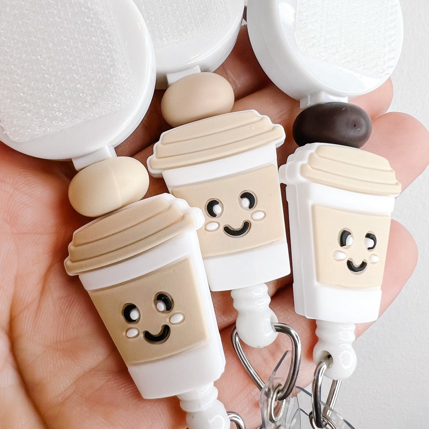 COFFEE Cup Interchangeable Badge Reel