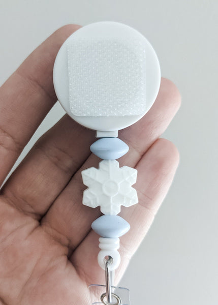 Snowflake Christmas Interchangeable Badge Reel - BadgeSmith