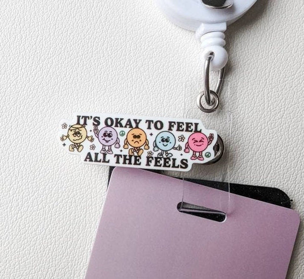 Badge Topper / CHARM COLLECTION - It's Okay to Feel all the Feels - Charm Only - BadgeSmith
