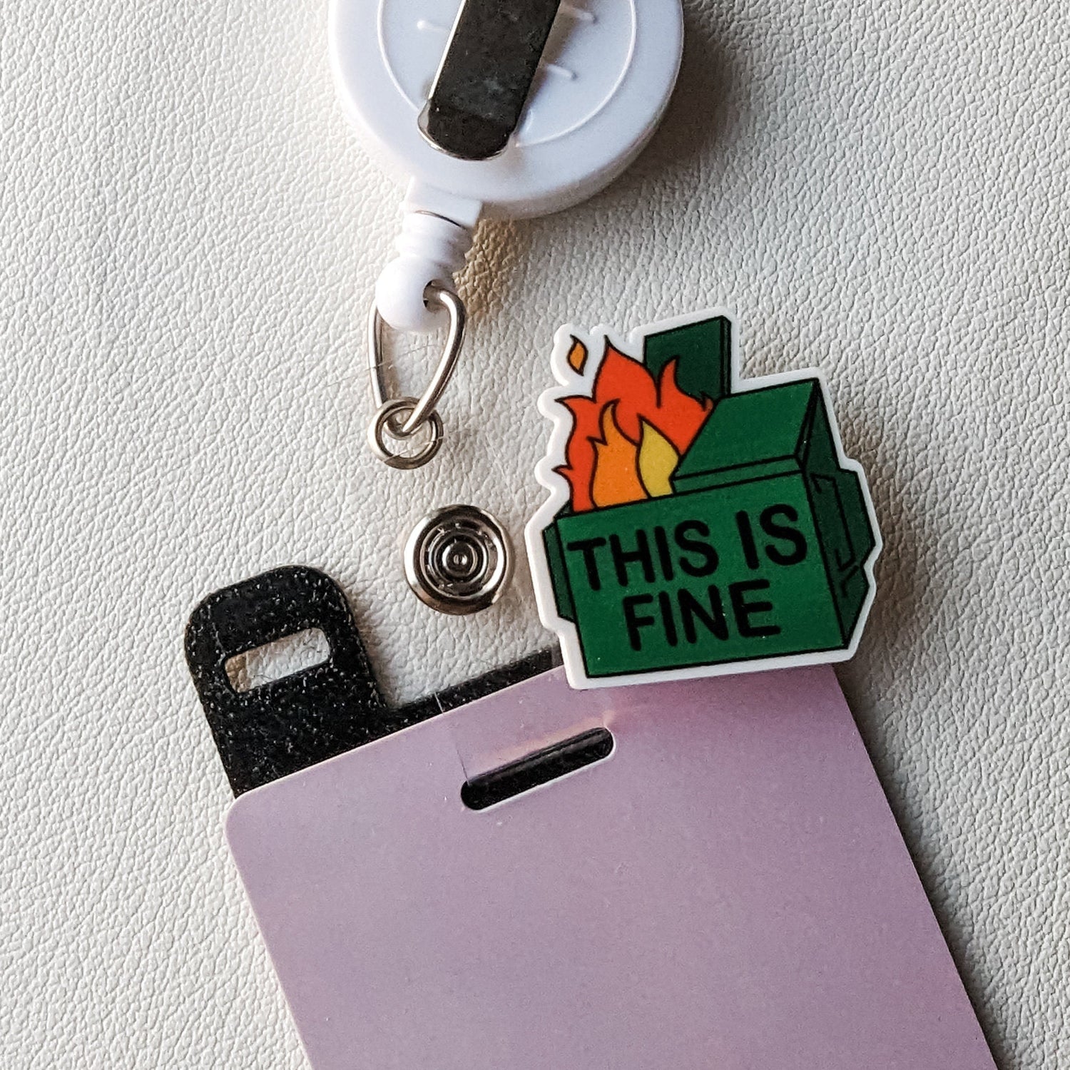 Badge Topper / CHARM COLLECTION - This is Fine - Charm Only