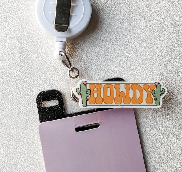 Badge Topper / CHARM COLLECTION - HOWDY - Charm Only - BadgeSmith