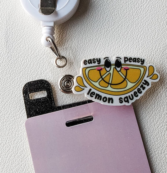 Badge Topper / CHARM COLLECTION - Easy Peasy Lemon - Charm Only - BadgeSmith