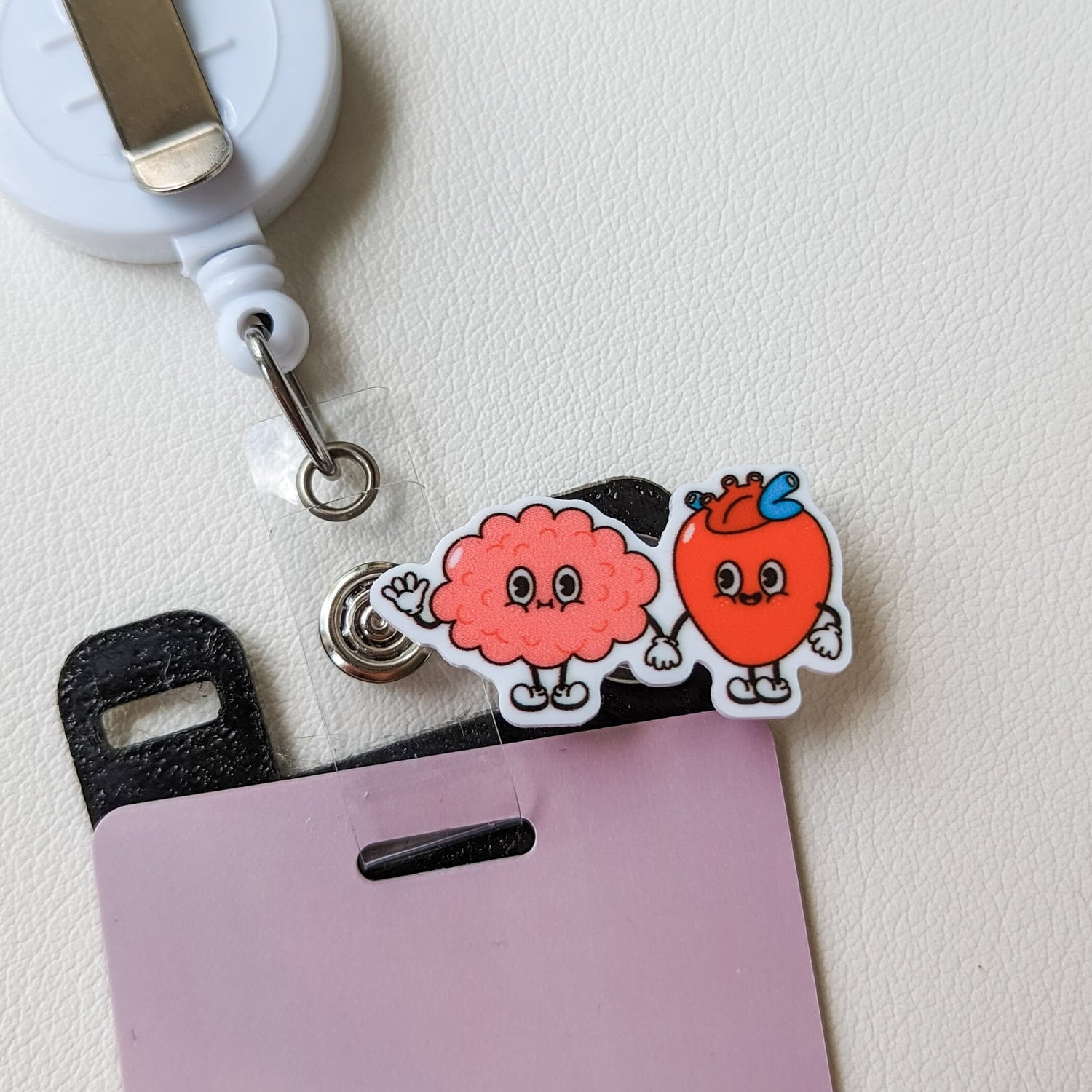Badge Topper / CHARM COLLECTION - Brain Heart - Charm Only