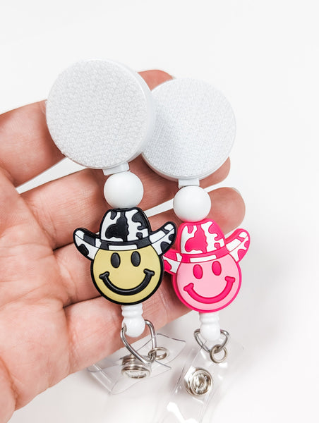 Howdy Smile Interchangeable Badge Reel - BadgeSmith