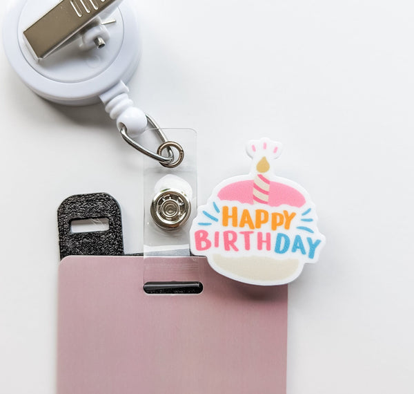 Badge Topper / CHARM COLLECTION - Happy Birthday - Charm Only - BadgeSmith