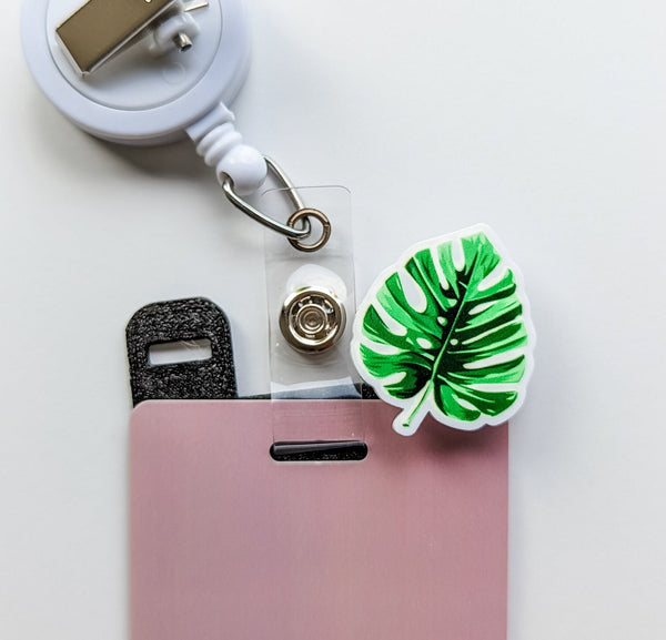 Badge Topper / CHARM COLLECTION - Monstera Leaf - Charm Only / 1C3 - BadgeSmith