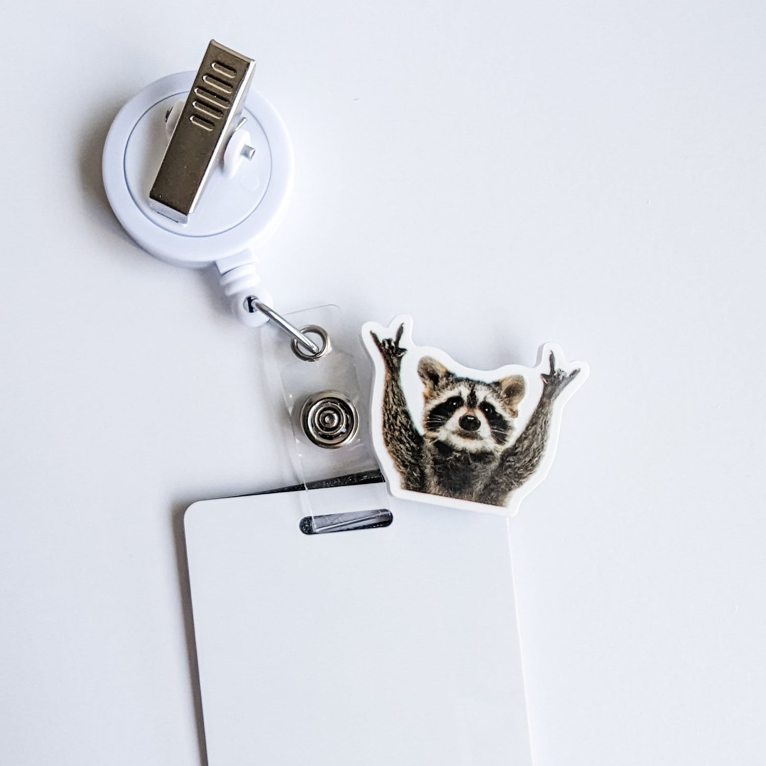 Badge Topper / CHARM COLLECTION -Larger  Raccoon - Charm Only