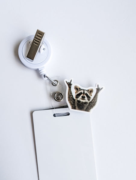 Badge Topper / CHARM COLLECTION -Larger Raccoon - Charm Only - BadgeSmith