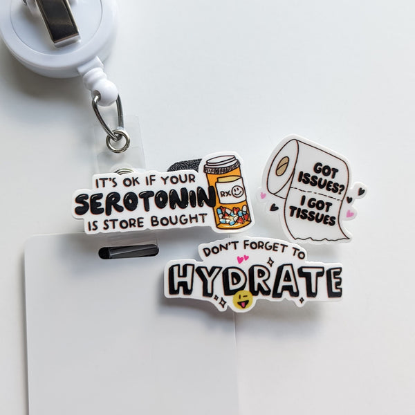 Badge Topper / CHARM COLLECTION - Friendly Reminders - Charm Only - BadgeSmith