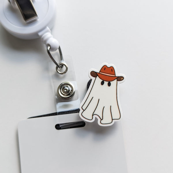 Badge Topper / CHARM COLLECTION - Cowboy Ghost - Charm Only - BadgeSmith