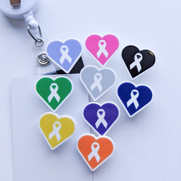 Badge Topper / CHARM COLLECTION - Awareness Ribbon - Charm Only - BadgeSmith