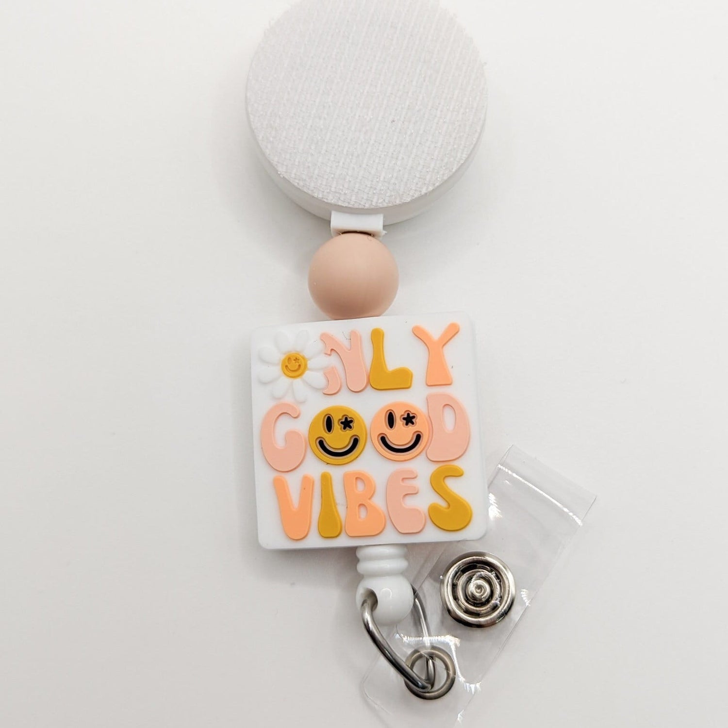 Good Vibes Only / Interchangeable Badge Reel