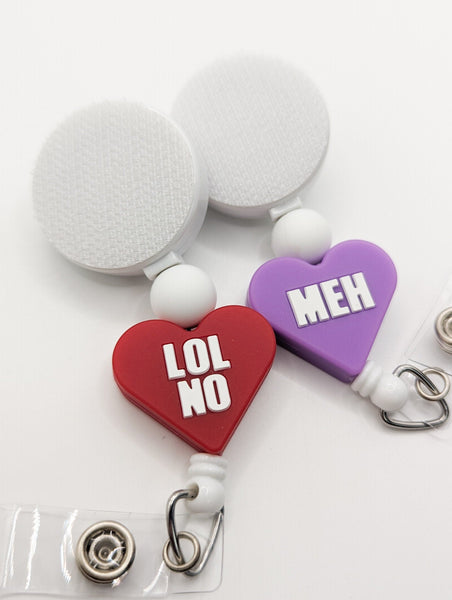 Heart Sarcasm / Interchangeable Badge Reel - BadgeSmith