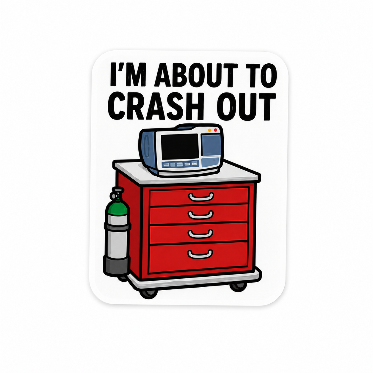 I’m About To Crash Out | Plastic Add-On - BadgeSmith