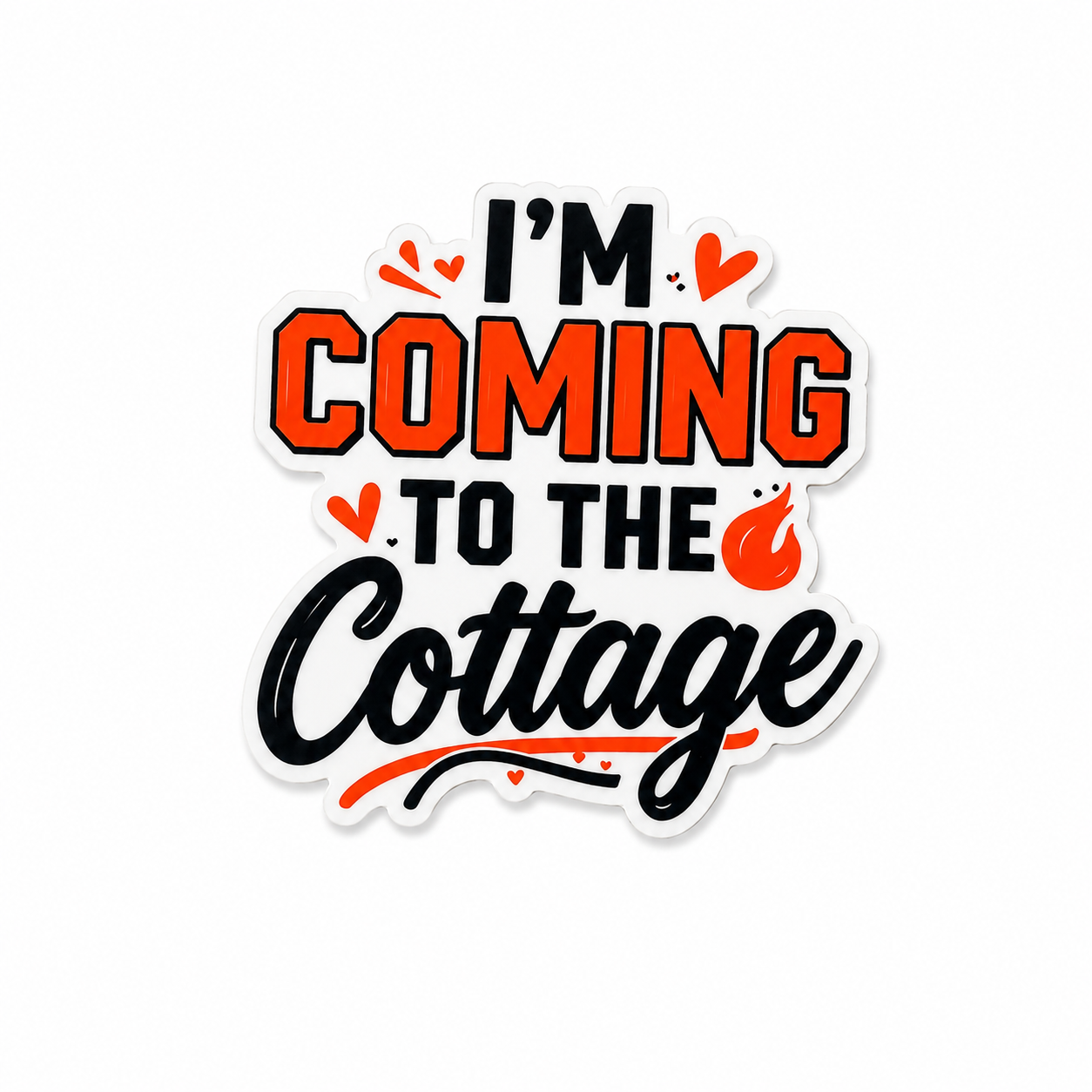 Heated Rivalry I'm Coming to the Cottage | Plastic Add-On - BadgeSmith