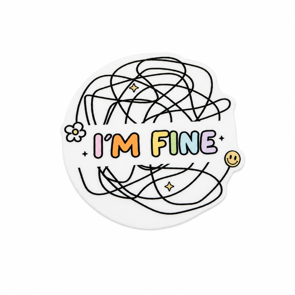 I'm Fine | Plastic Add-On - BadgeSmith