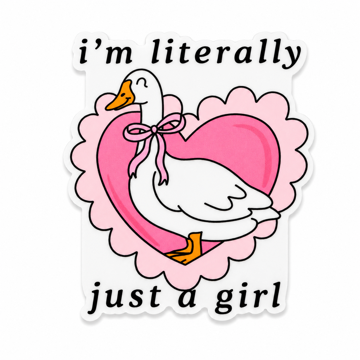 I'm Literally Just a Girl | Plastic Add-On - BadgeSmith