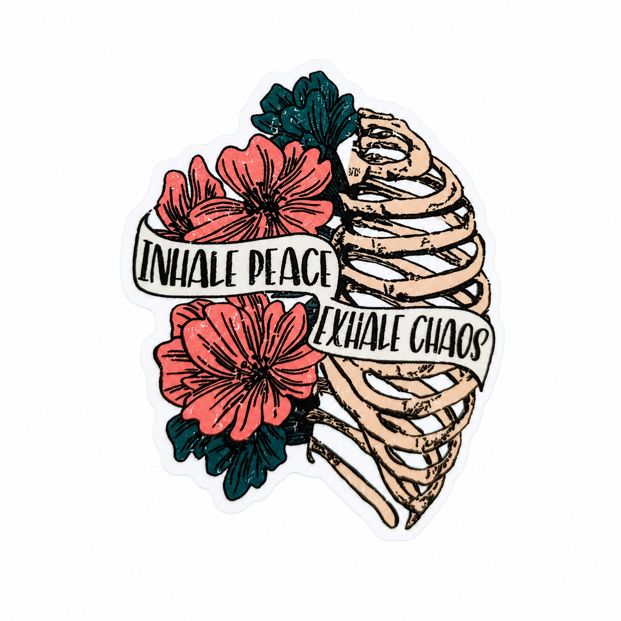 Inhale Peace, Exhale Chaos | Plastic Add-On - BadgeSmith
