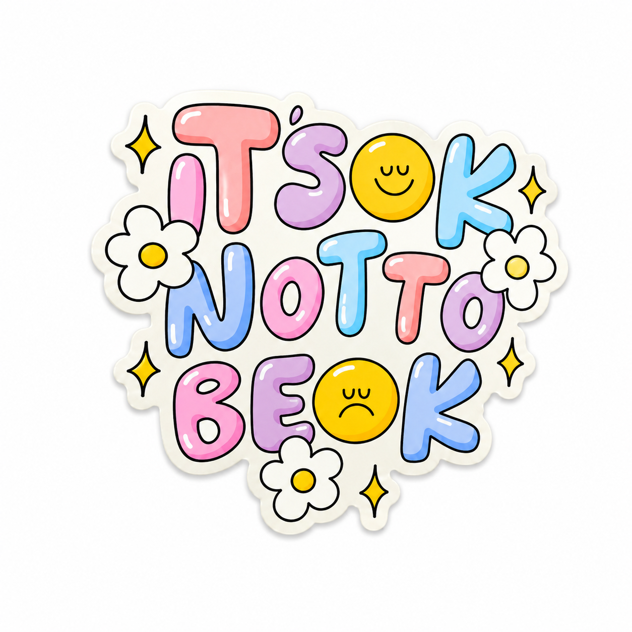 It’s OK Not To Be OK | Plastic Add-On - BadgeSmith