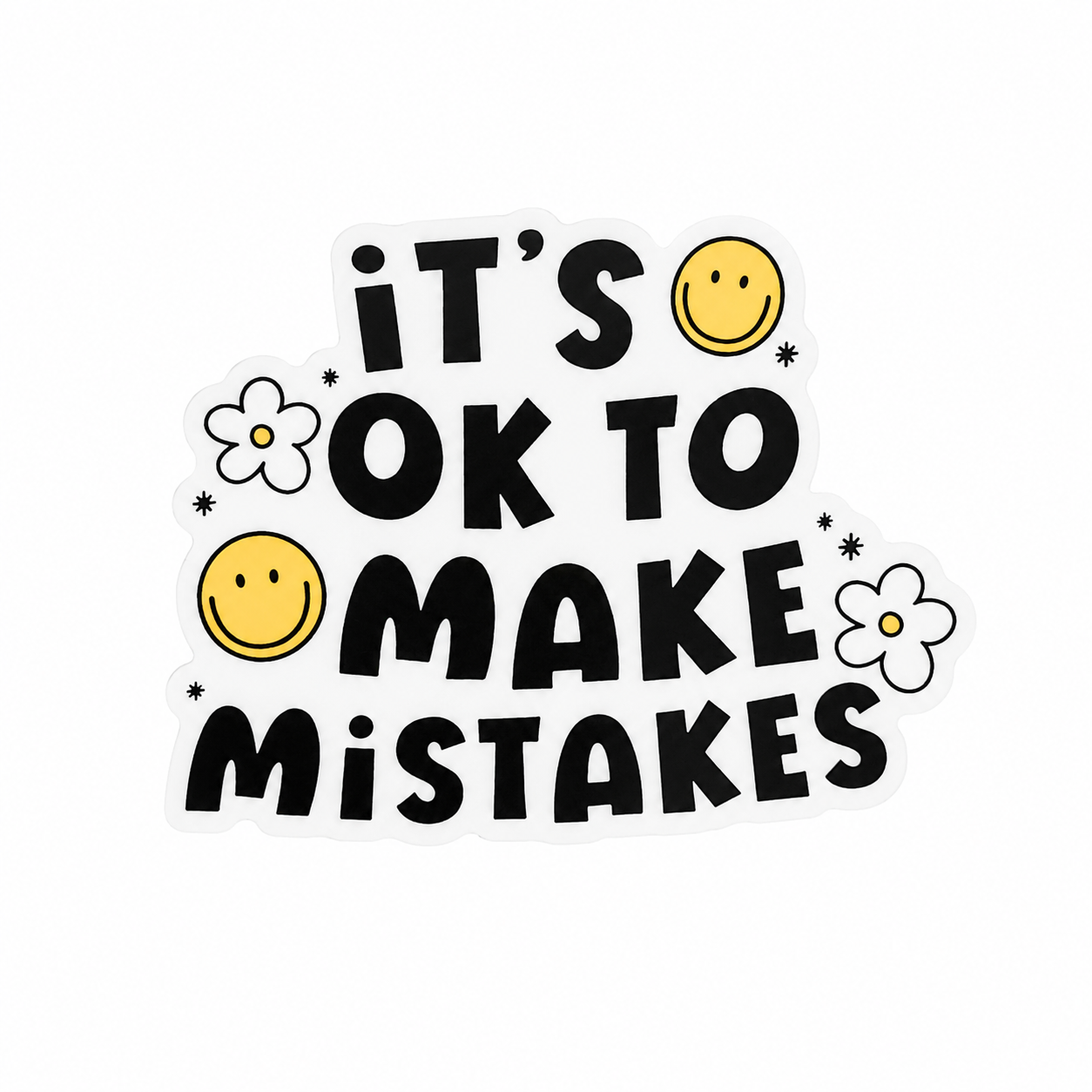It's Okay to Make Mistakes | Plastic Add-On - BadgeSmith