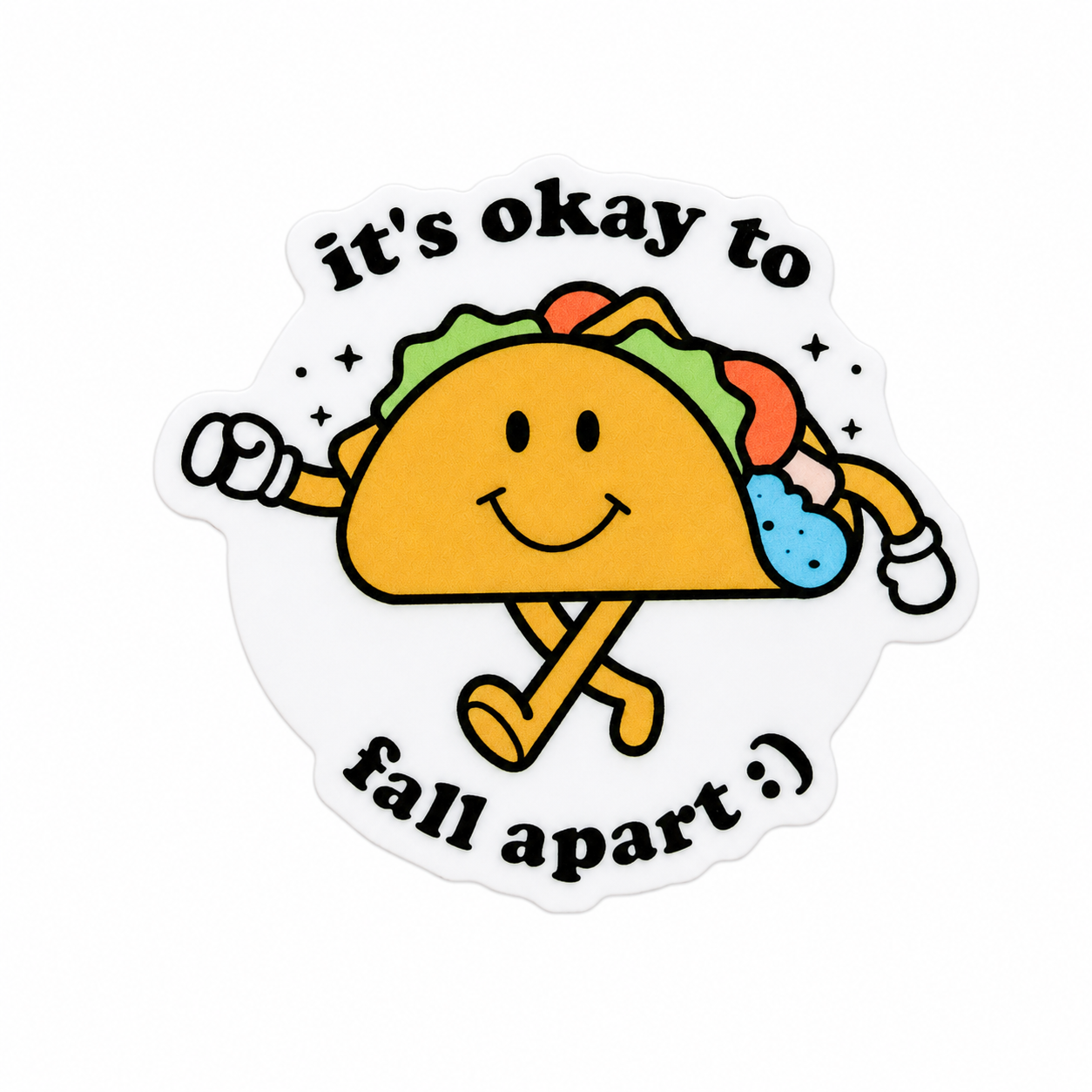 It's Okay to Fall Apart | Plastic Add-On - BadgeSmith