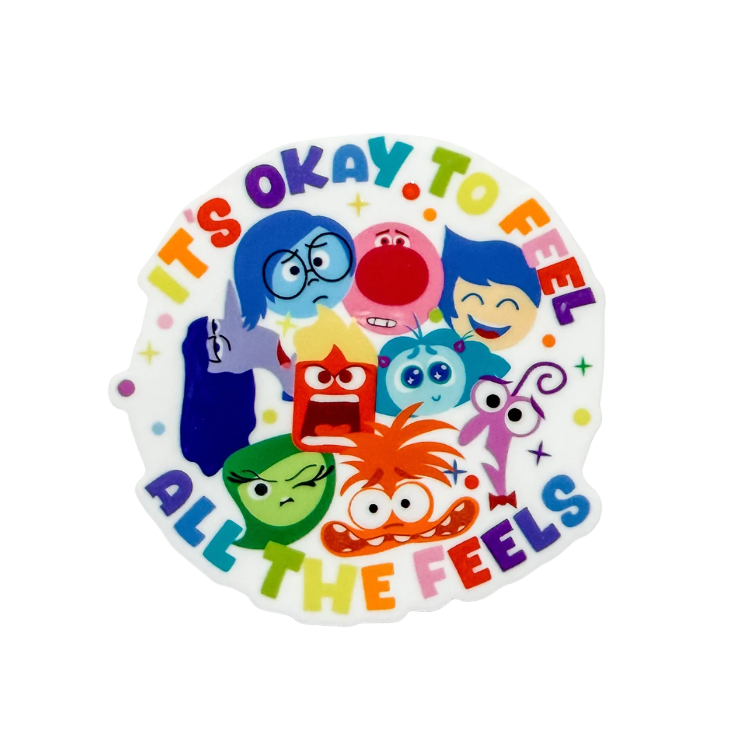It's Okay To Feel All The Feels | Plastic Add-On - BadgeSmith