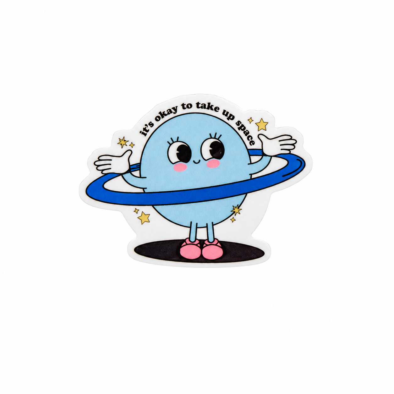 It's Okay To Take Up Space | Plastic Add-On - BadgeSmith