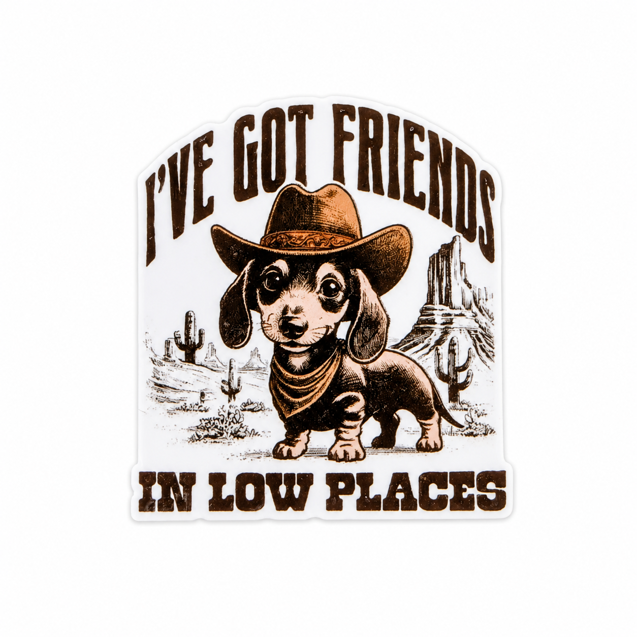 I've Got Friends In Low Places | Plastic Add-On - BadgeSmith