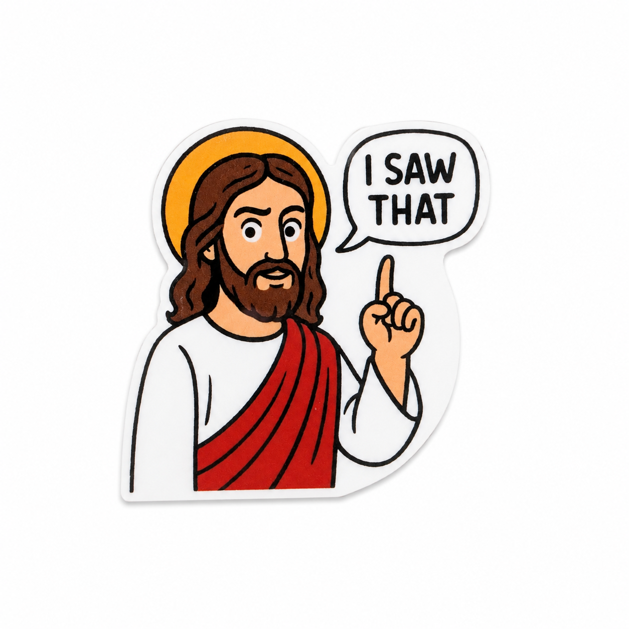 Jesus I Saw That | Plastic Add-On - BadgeSmith