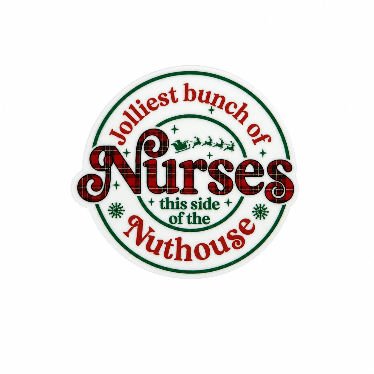 Jolliest of Nurses - Nuthouse | Plastic Add-On - BadgeSmith