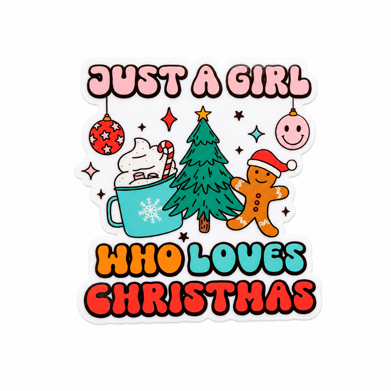 Just a Girl Who Loves Christmas | Plastic Add-On - BadgeSmith