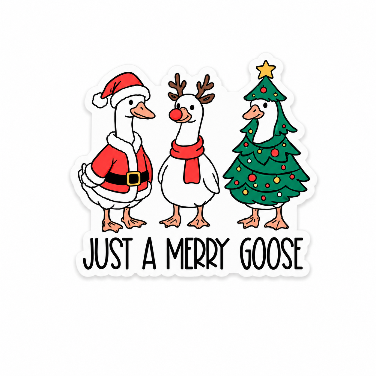 Just A Merry Goose | Plastic Add-On - BadgeSmith