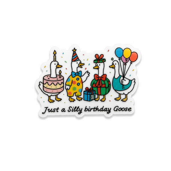 Just a Silly Birthday Goose | ID Badge Charm - BadgeSmith
