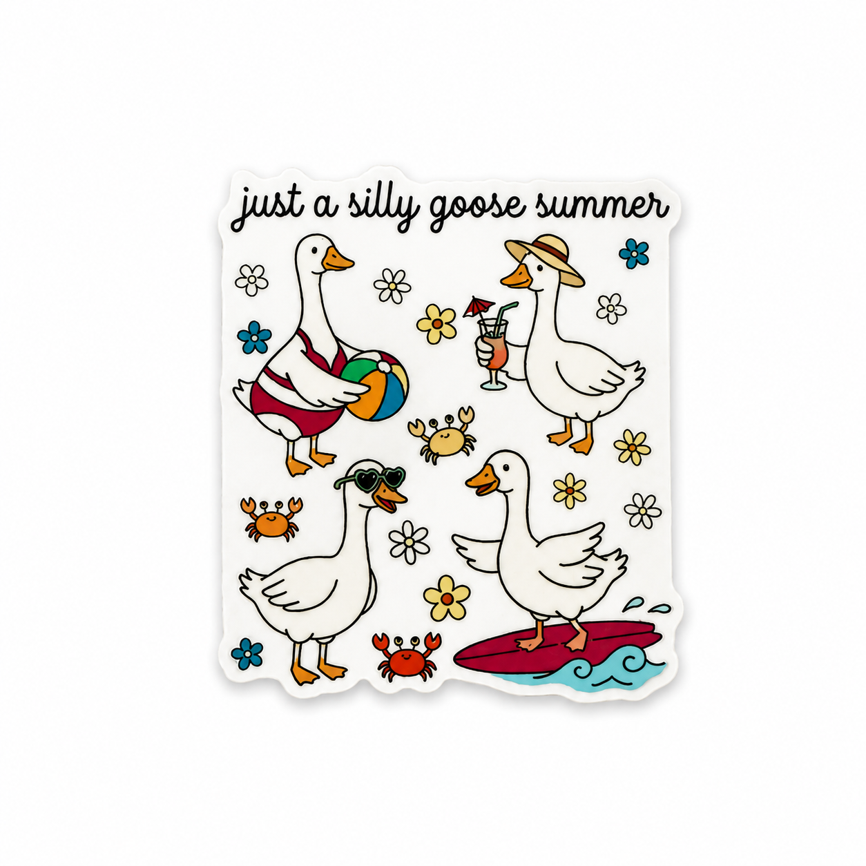Just a Silly Goose Summer | Plastic Add-On - BadgeSmith