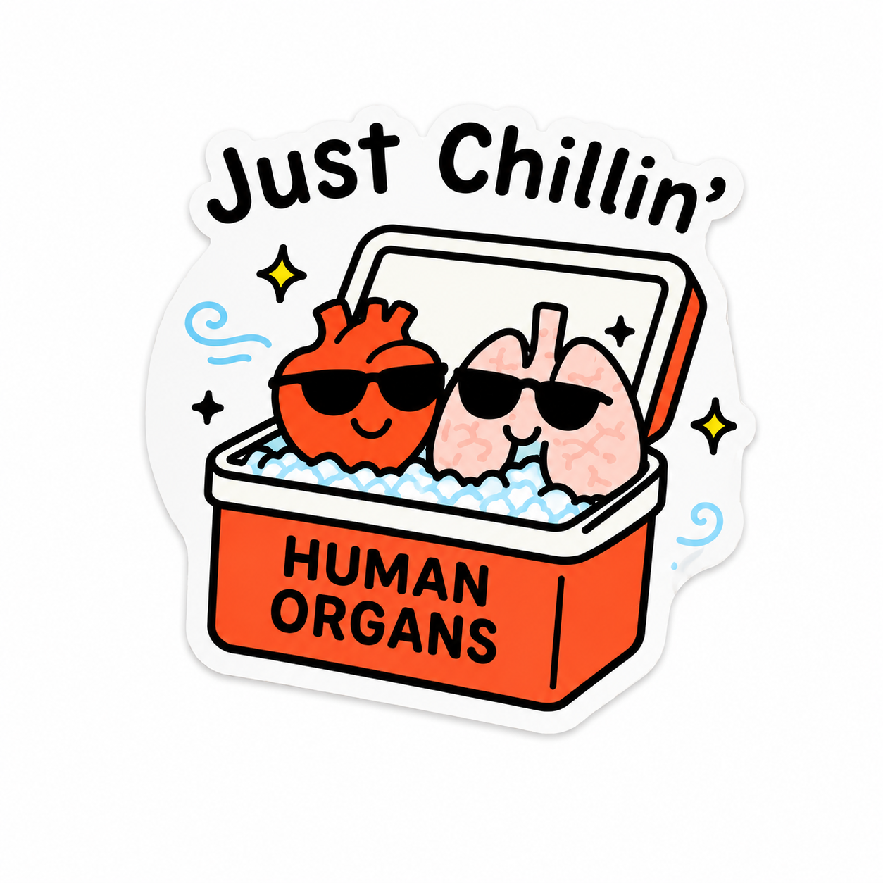 Just Chillin’ Human Organs | Plastic Add-On - BadgeSmith