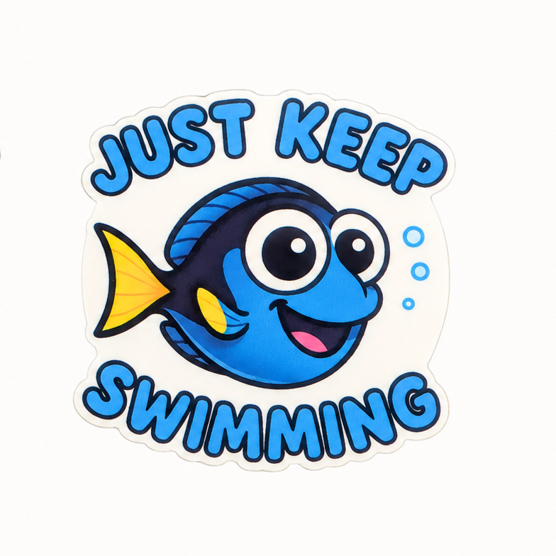 Just Keep Swimming | Plastic Add-On - BadgeSmith