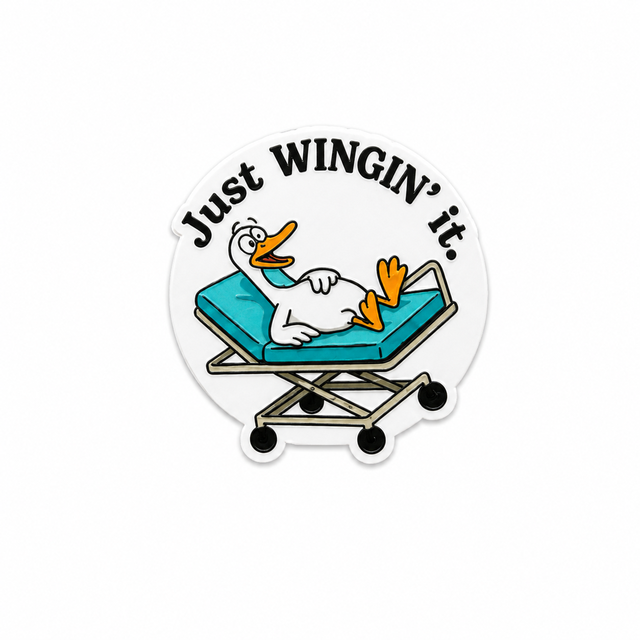 Just Wingin’ It | Plastic Add-On - BadgeSmith