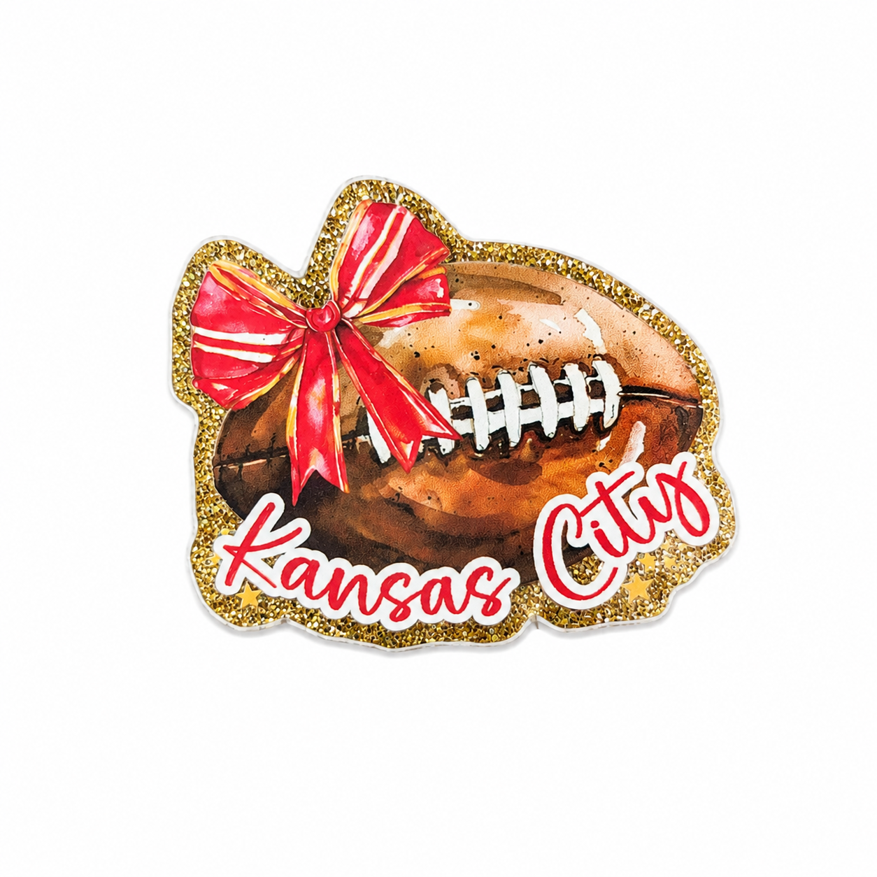 Coquette Kansas City Football | Plastic Add-On - BadgeSmith