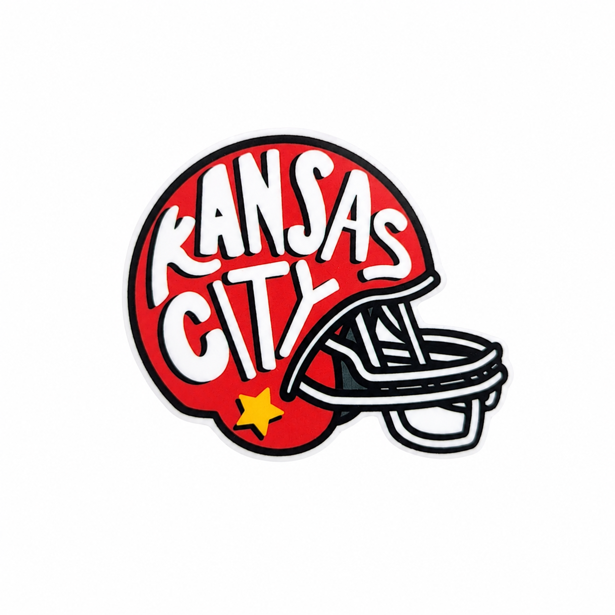 Kansas City Football Helmet | Plastic Add-On - BadgeSmith