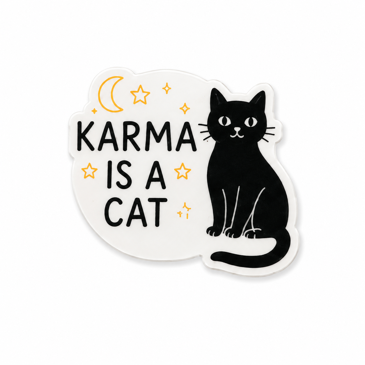 Karma is a Cat | Plastic Add-On - BadgeSmith