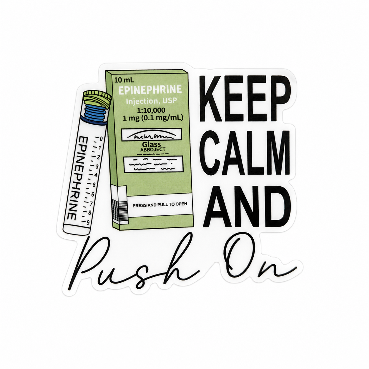 Keep Calm Push On | Plastic Add-On - BadgeSmith