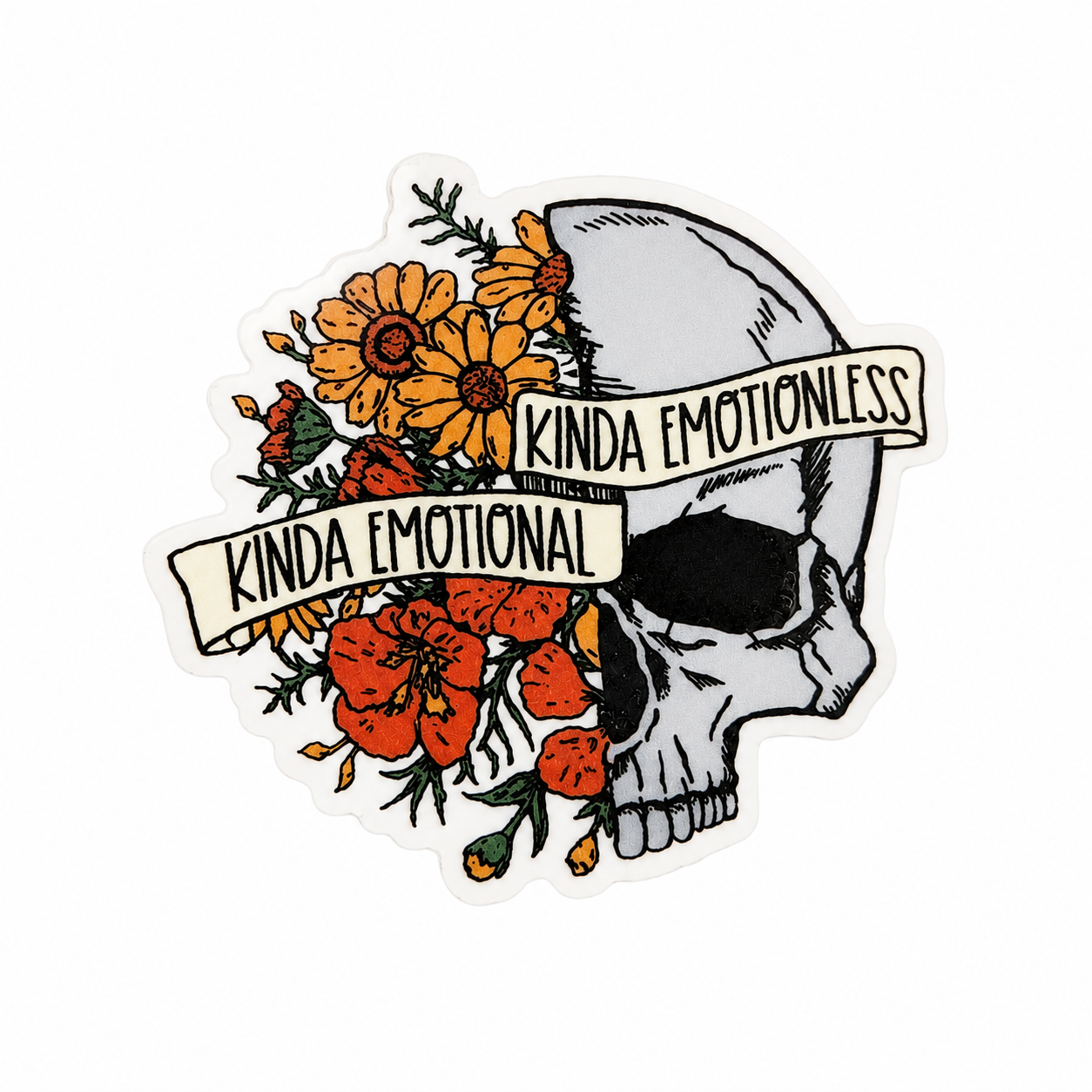 Kinda Emotional, Kinda Emotionless | Plastic Add-On - BadgeSmith