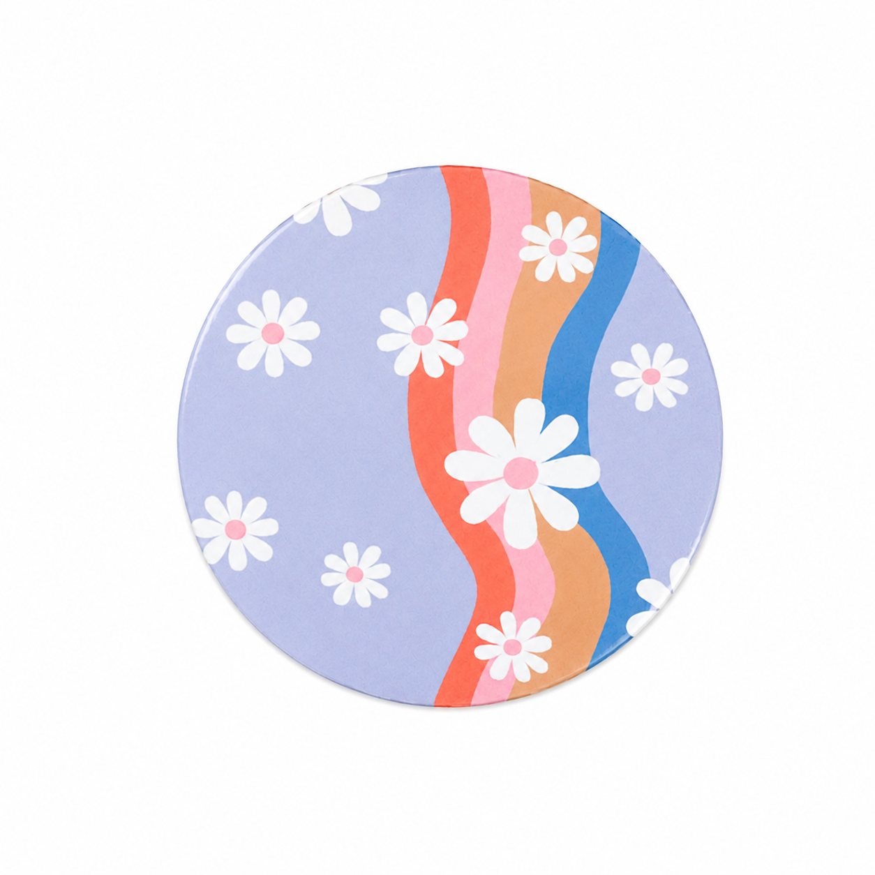 Lavender Daisy Floral | Hard Board Add-On - BadgeSmith