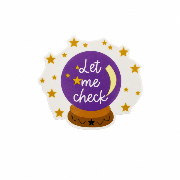 Let Me Check | Plastic Add-On - BadgeSmith